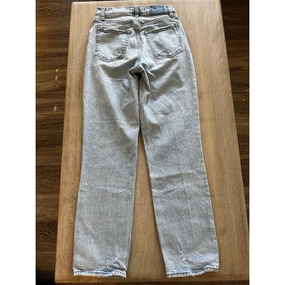Abercrombie Curve Love The 90s Straight Ultra High Rise Light Wash Size 27 - Picture 4 of 4
